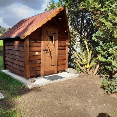 Eifeler Finnhaus, am Waldrand, allein stehend, mit Sauna Haus