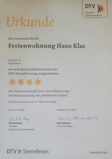 Ferienwohnung Haus Klar 4 Sterne (DTV)