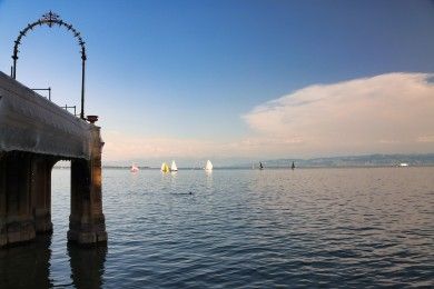 Schlosssteg und Park Friedrichshafen